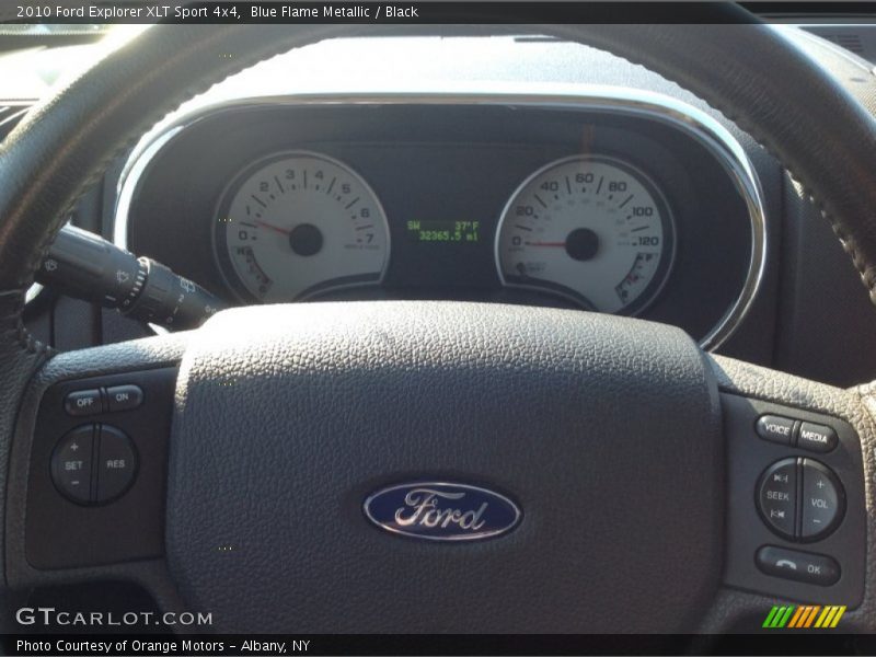 Blue Flame Metallic / Black 2010 Ford Explorer XLT Sport 4x4