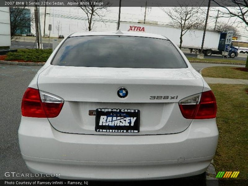 Alpine White / Beige 2007 BMW 3 Series 328xi Sedan