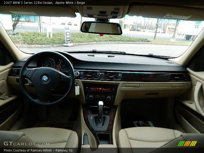 Alpine White / Beige 2007 BMW 3 Series 328xi Sedan