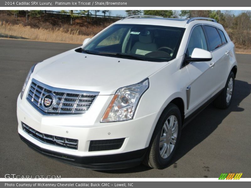 Platinum Ice Tricoat / Shale/Brownstone 2014 Cadillac SRX Luxury