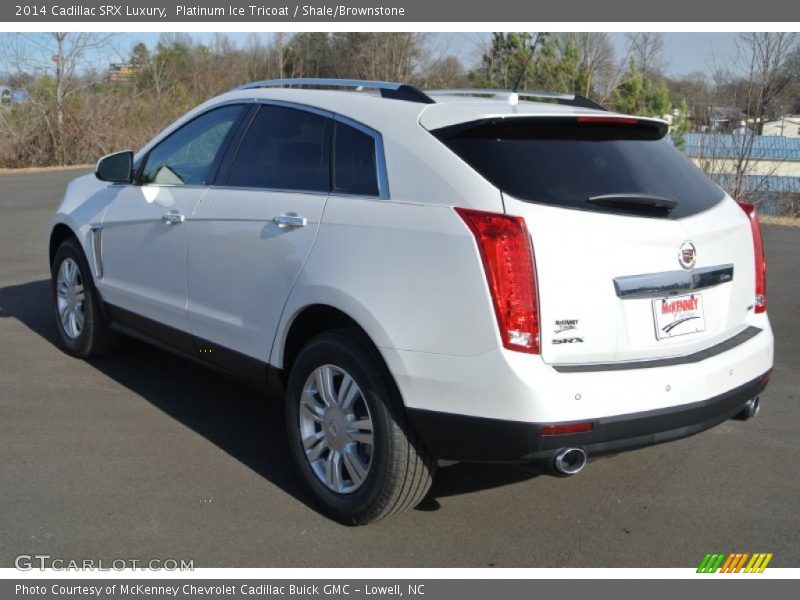 Platinum Ice Tricoat / Shale/Brownstone 2014 Cadillac SRX Luxury