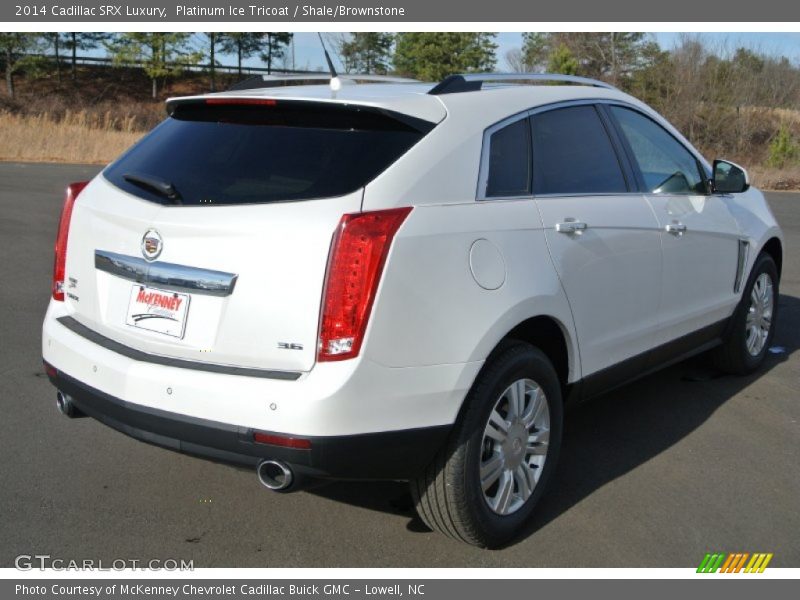Platinum Ice Tricoat / Shale/Brownstone 2014 Cadillac SRX Luxury