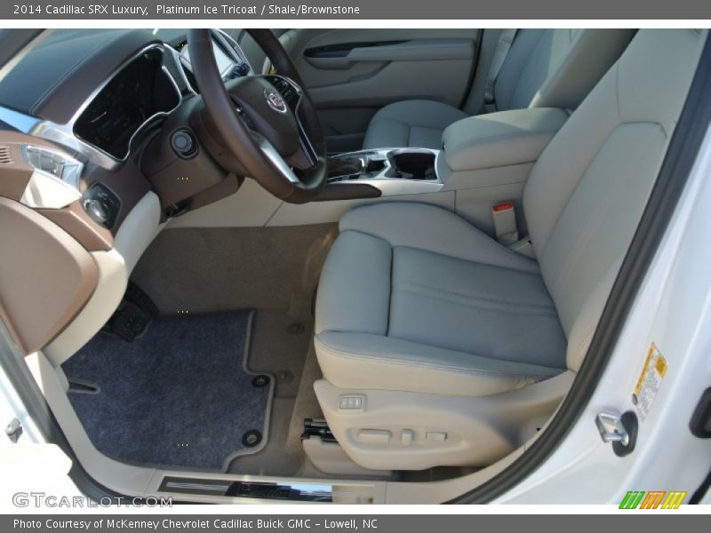 Platinum Ice Tricoat / Shale/Brownstone 2014 Cadillac SRX Luxury