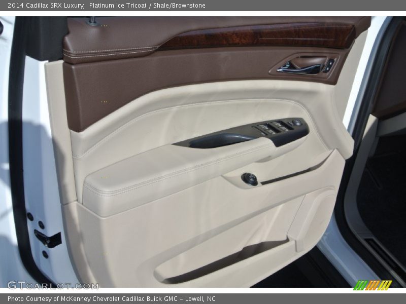 Platinum Ice Tricoat / Shale/Brownstone 2014 Cadillac SRX Luxury