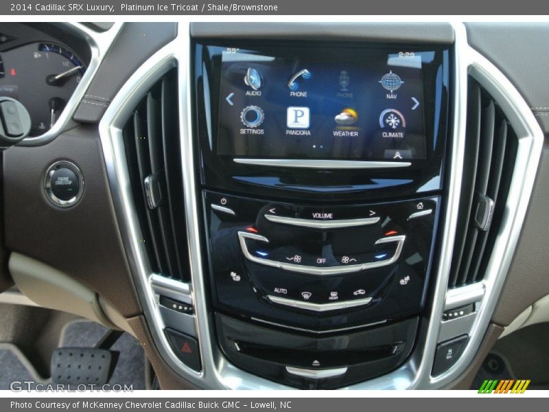 Platinum Ice Tricoat / Shale/Brownstone 2014 Cadillac SRX Luxury