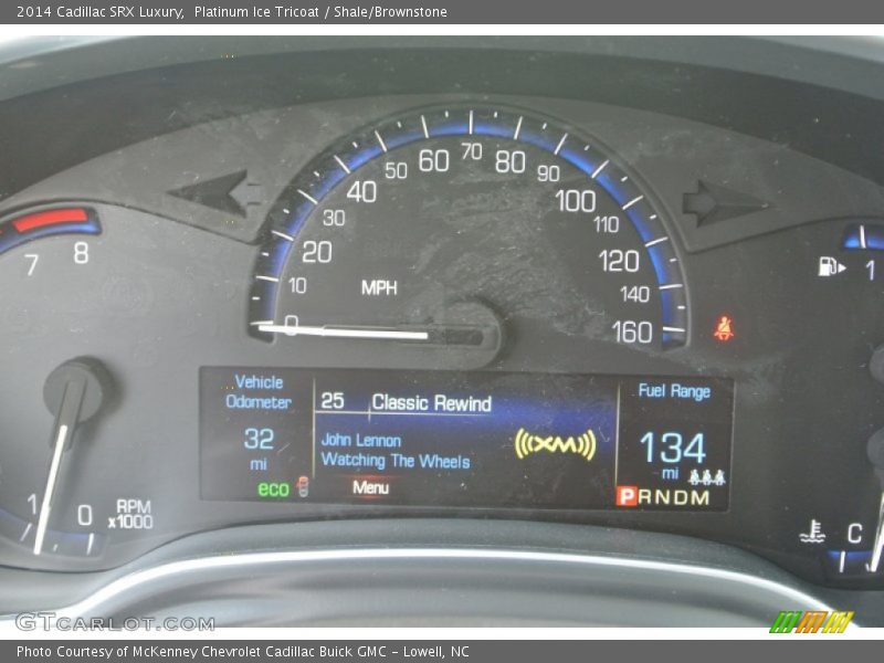 Platinum Ice Tricoat / Shale/Brownstone 2014 Cadillac SRX Luxury