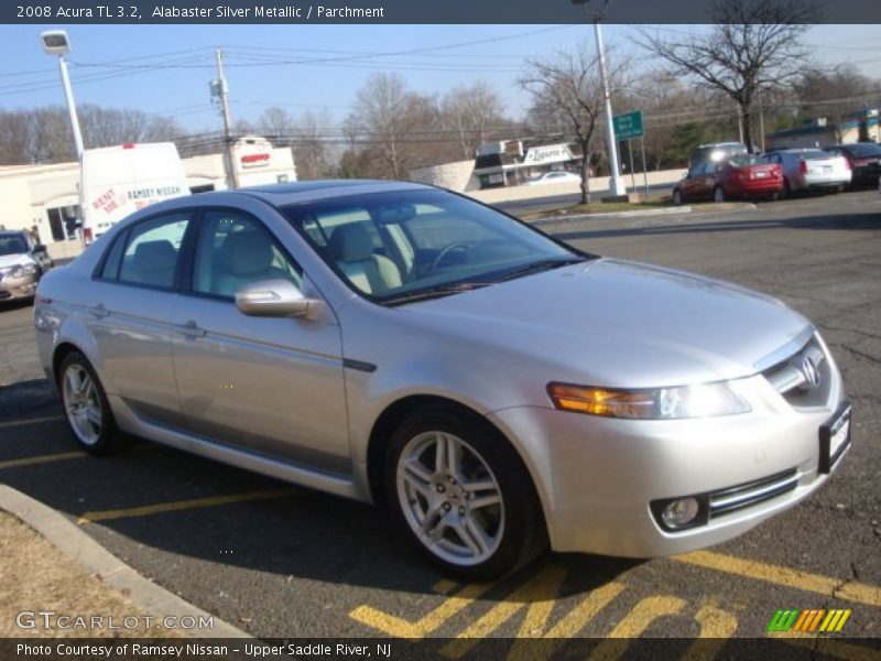 Alabaster Silver Metallic / Parchment 2008 Acura TL 3.2