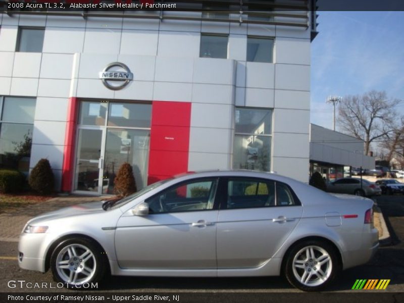 Alabaster Silver Metallic / Parchment 2008 Acura TL 3.2