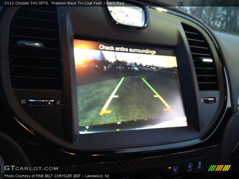 Phantom Black Tri-Coat Pearl / Black/Red 2013 Chrysler 300 SRT8
