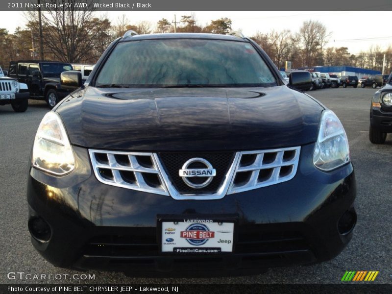Wicked Black / Black 2011 Nissan Rogue SV AWD