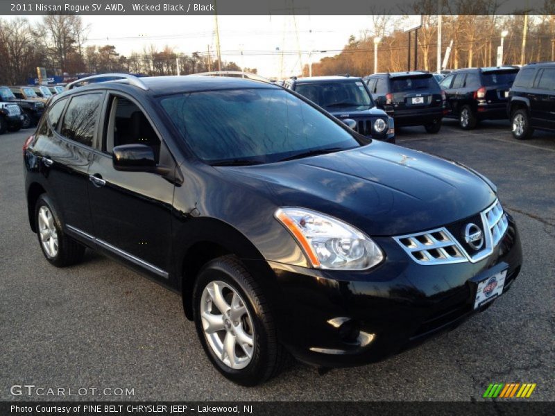 Wicked Black / Black 2011 Nissan Rogue SV AWD
