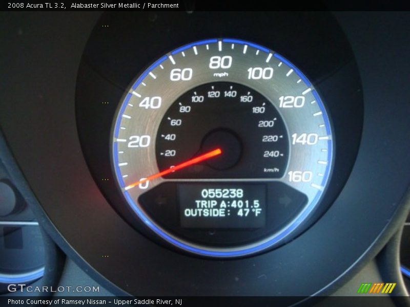 Alabaster Silver Metallic / Parchment 2008 Acura TL 3.2