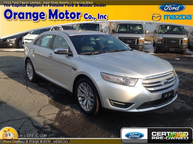 Ingot Silver Metallic / Charcoal Black 2013 Ford Taurus Limited