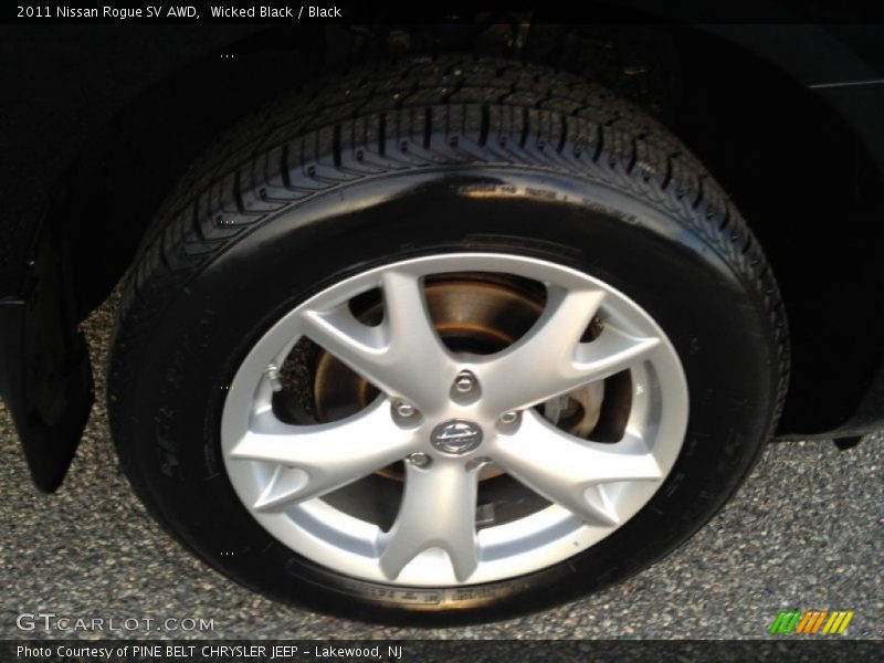 Wicked Black / Black 2011 Nissan Rogue SV AWD