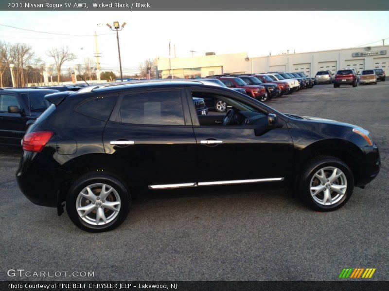 Wicked Black / Black 2011 Nissan Rogue SV AWD