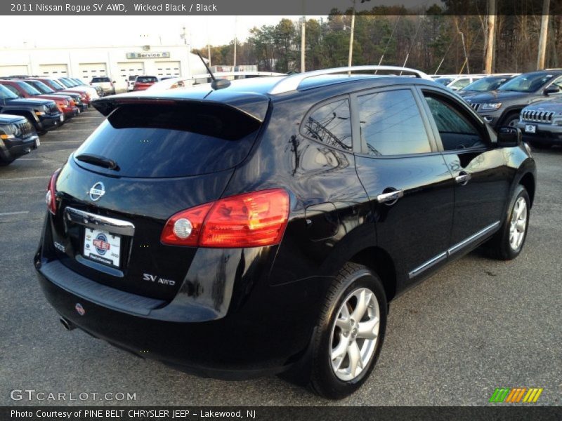 Wicked Black / Black 2011 Nissan Rogue SV AWD