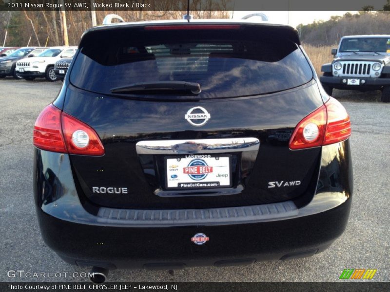 Wicked Black / Black 2011 Nissan Rogue SV AWD