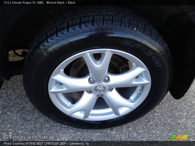 Wicked Black / Black 2011 Nissan Rogue SV AWD