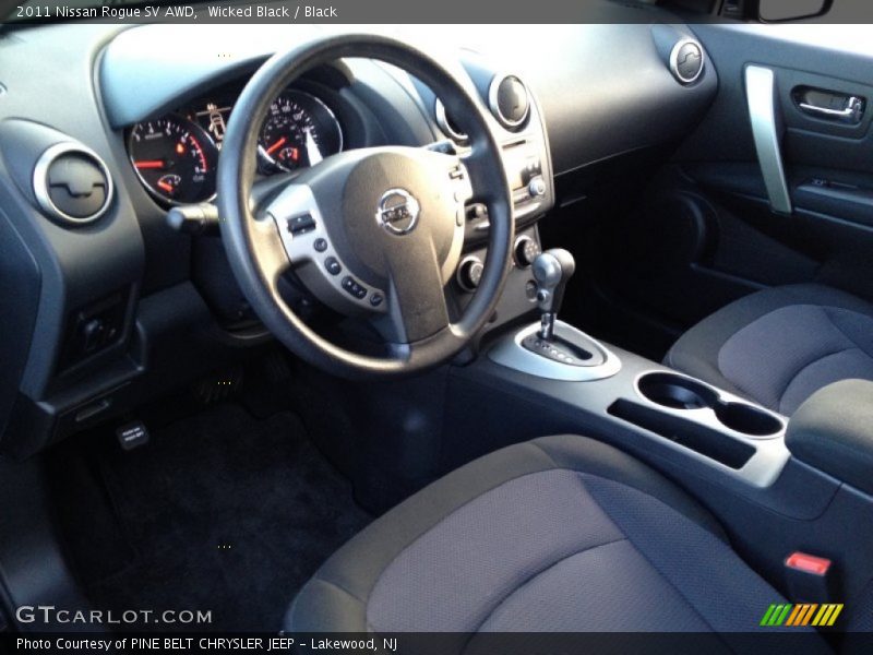 Wicked Black / Black 2011 Nissan Rogue SV AWD