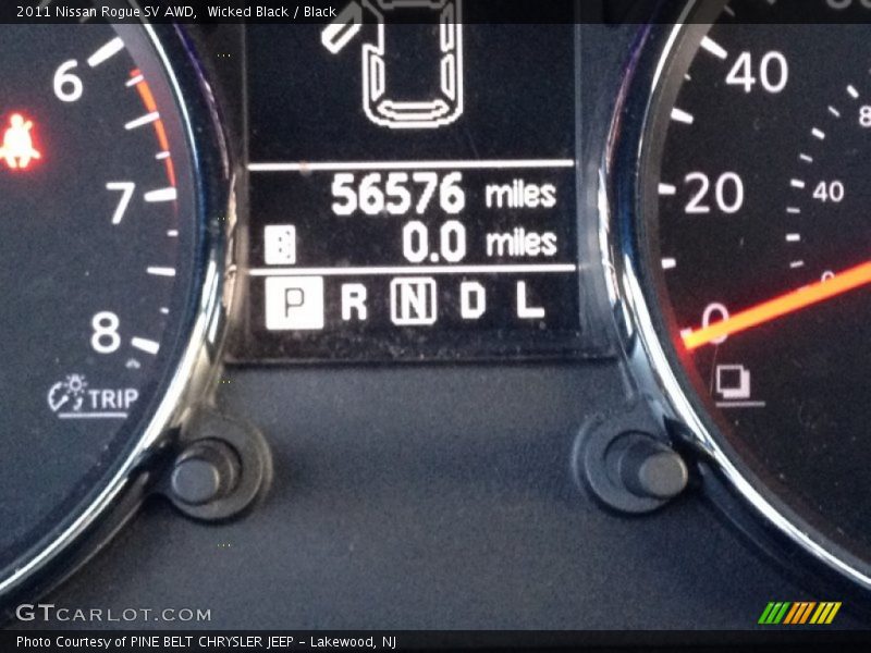 Wicked Black / Black 2011 Nissan Rogue SV AWD