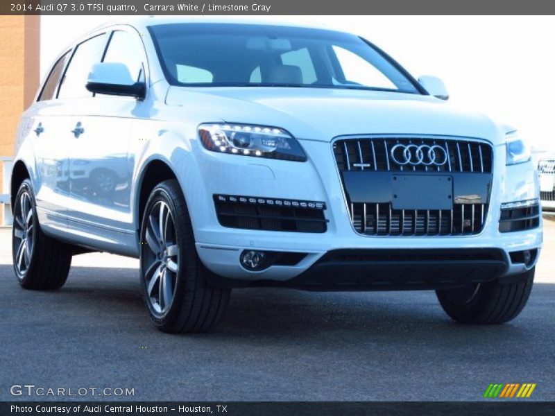 Carrara White / Limestone Gray 2014 Audi Q7 3.0 TFSI quattro