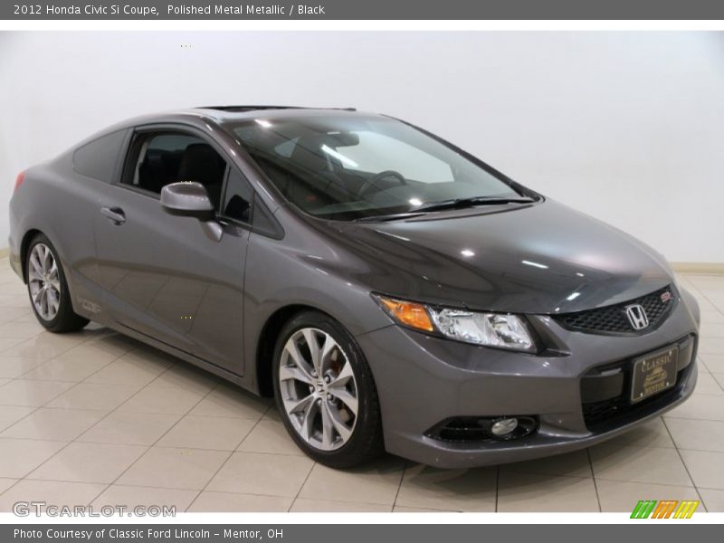 Polished Metal Metallic / Black 2012 Honda Civic Si Coupe