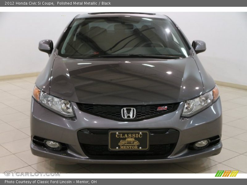 Polished Metal Metallic / Black 2012 Honda Civic Si Coupe