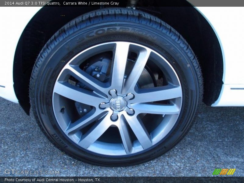 Carrara White / Limestone Gray 2014 Audi Q7 3.0 TFSI quattro