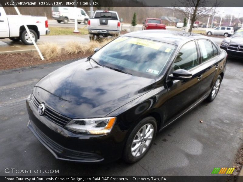 Black / Titan Black 2012 Volkswagen Jetta SE Sedan