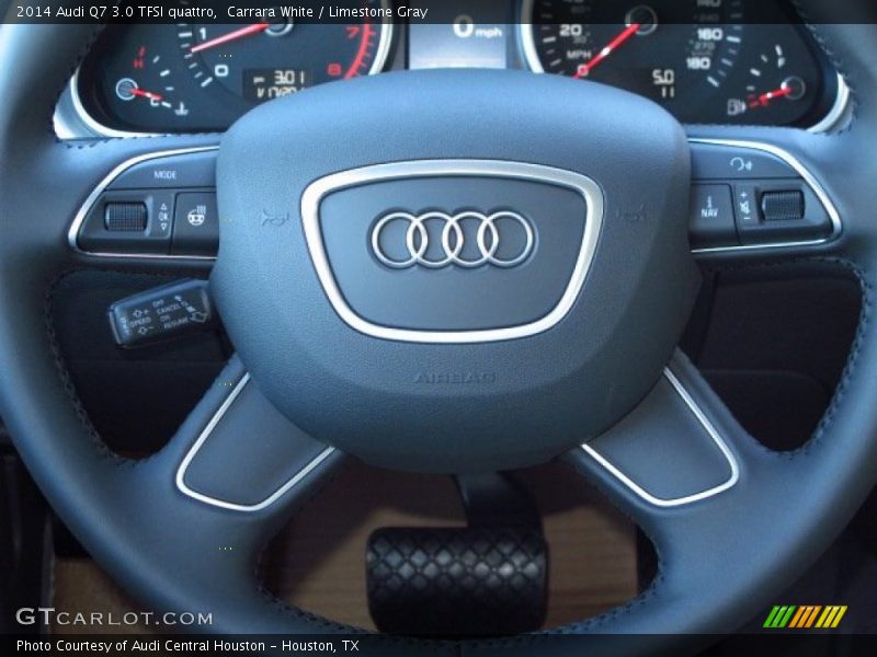Carrara White / Limestone Gray 2014 Audi Q7 3.0 TFSI quattro