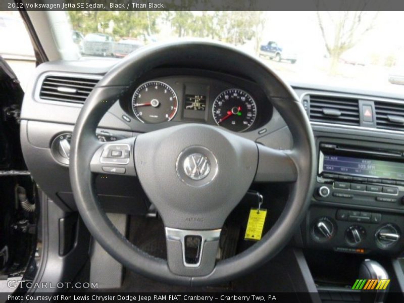 Black / Titan Black 2012 Volkswagen Jetta SE Sedan