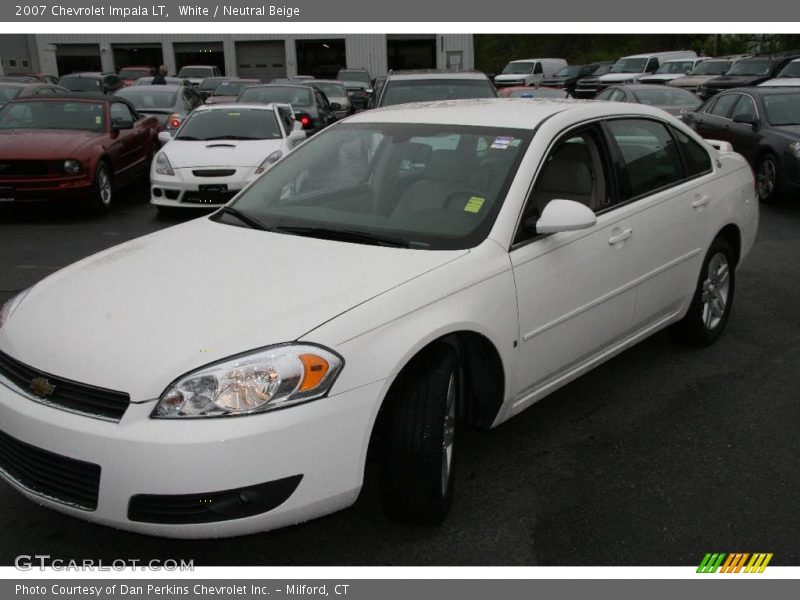 White / Neutral Beige 2007 Chevrolet Impala LT