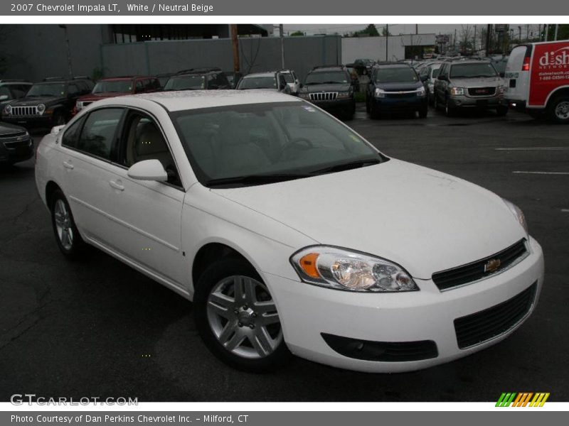 White / Neutral Beige 2007 Chevrolet Impala LT