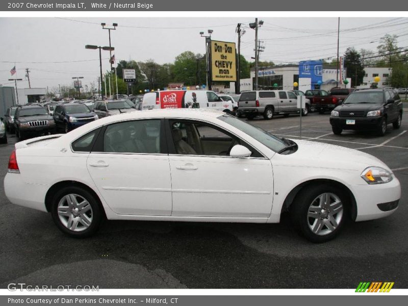 White / Neutral Beige 2007 Chevrolet Impala LT