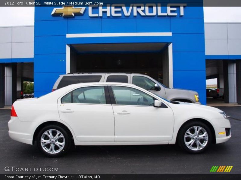 White Suede / Medium Light Stone 2012 Ford Fusion SE