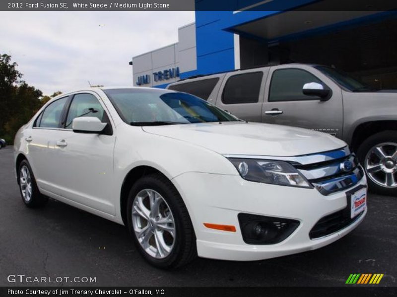 White Suede / Medium Light Stone 2012 Ford Fusion SE
