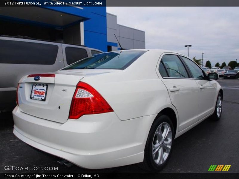 White Suede / Medium Light Stone 2012 Ford Fusion SE
