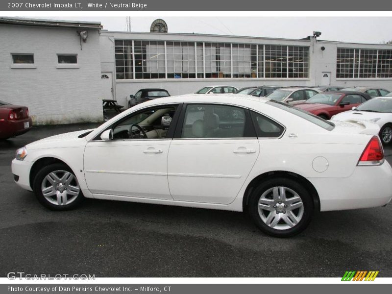 White / Neutral Beige 2007 Chevrolet Impala LT