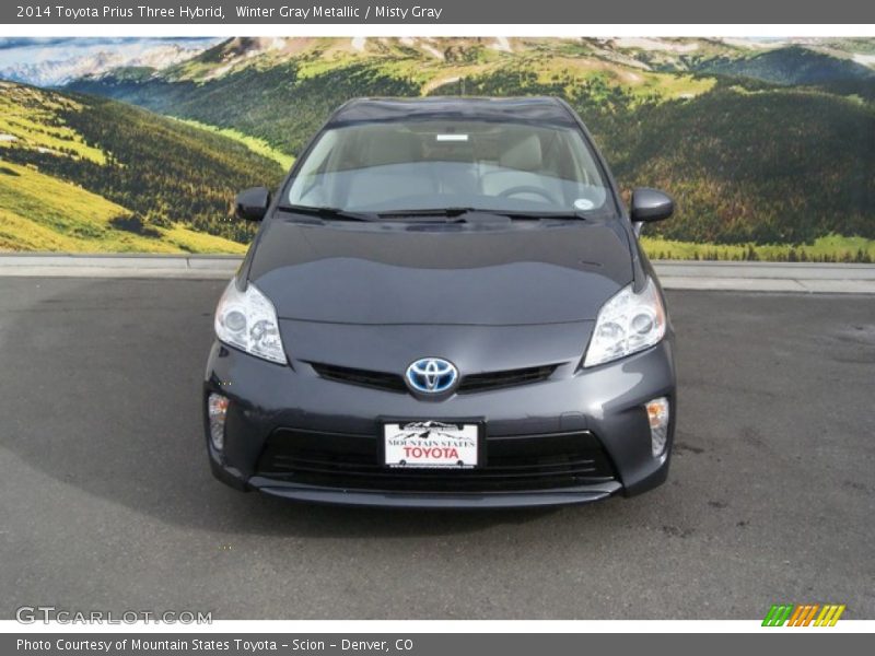 Winter Gray Metallic / Misty Gray 2014 Toyota Prius Three Hybrid