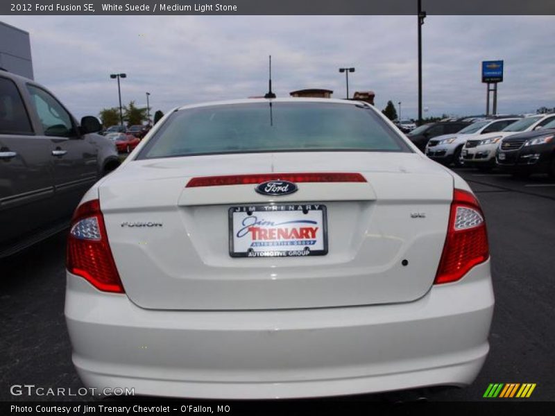 White Suede / Medium Light Stone 2012 Ford Fusion SE