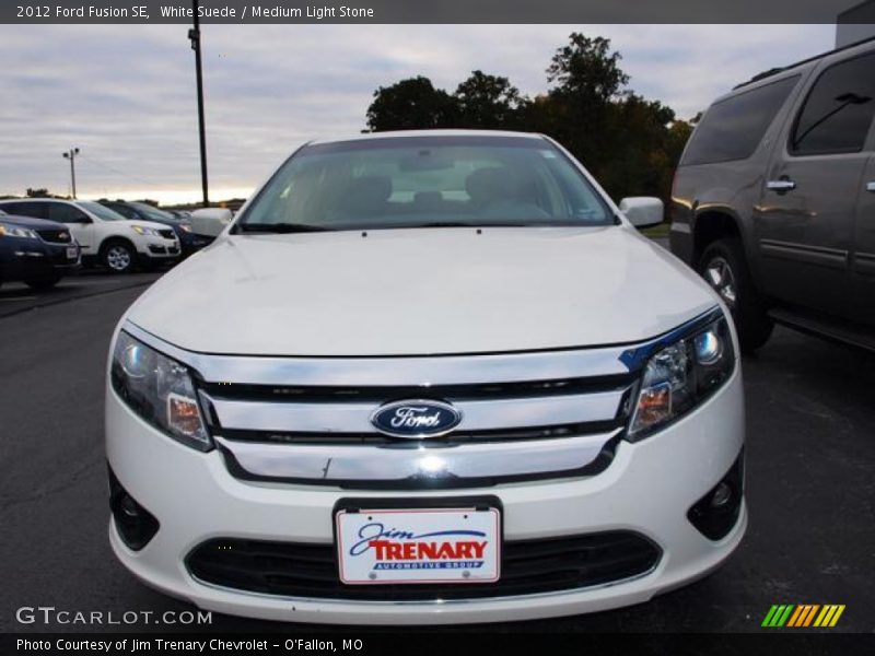 White Suede / Medium Light Stone 2012 Ford Fusion SE