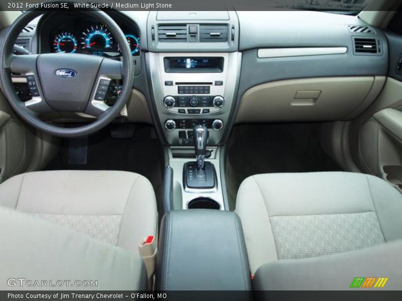 White Suede / Medium Light Stone 2012 Ford Fusion SE