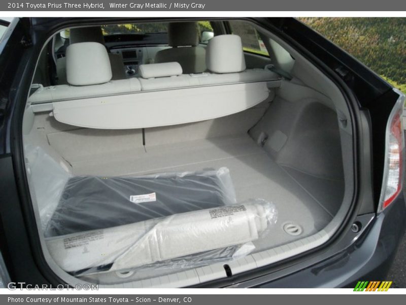 Winter Gray Metallic / Misty Gray 2014 Toyota Prius Three Hybrid
