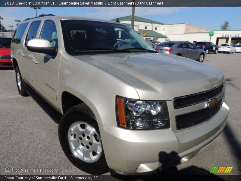 Champagne Silver Metallic / Light Cashmere/Dark Cashmere 2013 Chevrolet Suburban LT