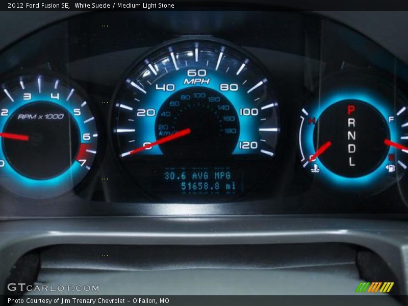 White Suede / Medium Light Stone 2012 Ford Fusion SE