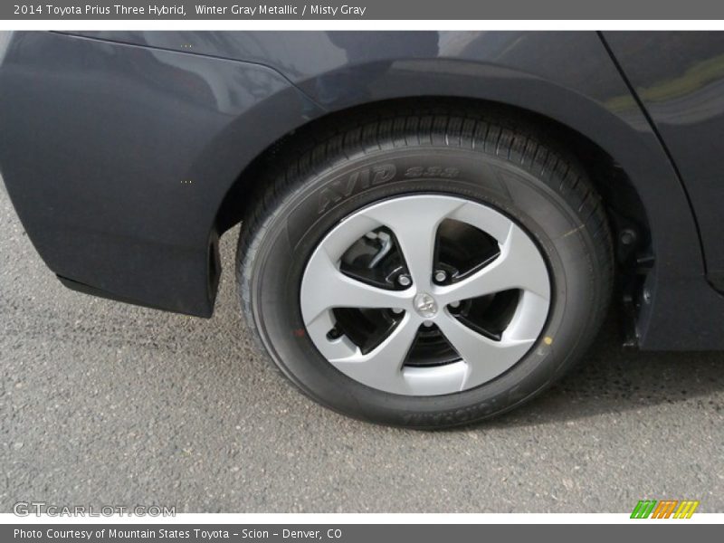 Winter Gray Metallic / Misty Gray 2014 Toyota Prius Three Hybrid
