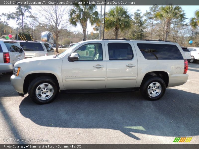 Champagne Silver Metallic / Light Cashmere/Dark Cashmere 2013 Chevrolet Suburban LT