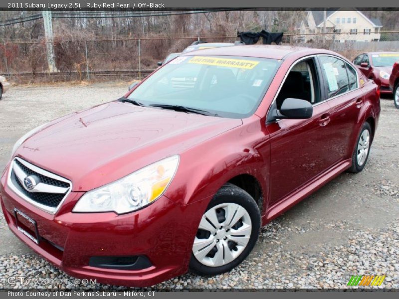 Ruby Red Pearl / Off-Black 2011 Subaru Legacy 2.5i