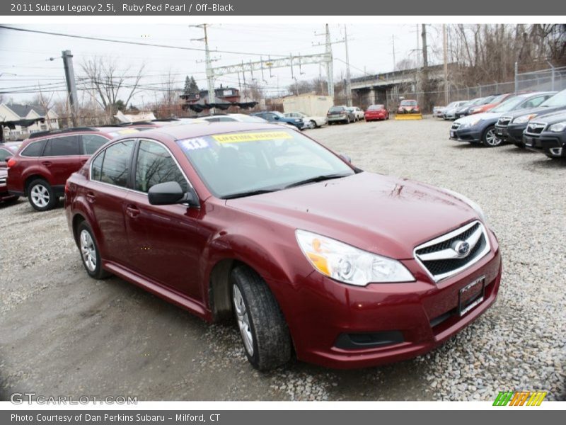 Ruby Red Pearl / Off-Black 2011 Subaru Legacy 2.5i