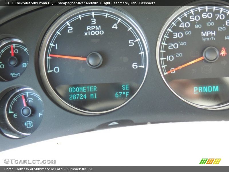 Champagne Silver Metallic / Light Cashmere/Dark Cashmere 2013 Chevrolet Suburban LT
